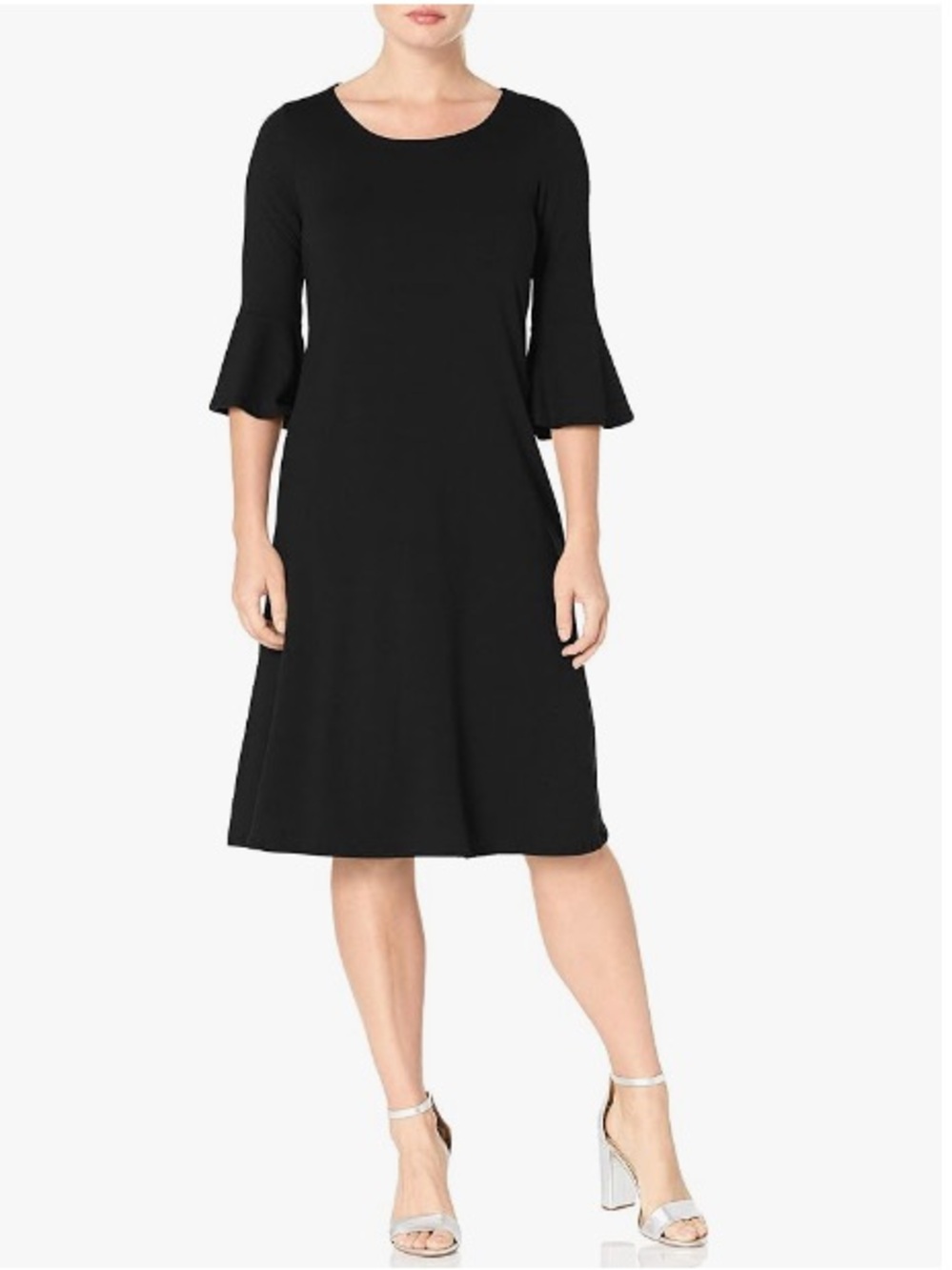 Lauren Ralph Lauren Black Bell Sleeve Dress Size PM